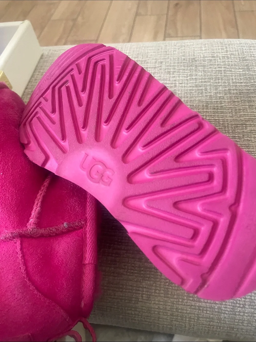 UGG Kids Hot Pink Shearling-Lined Booties